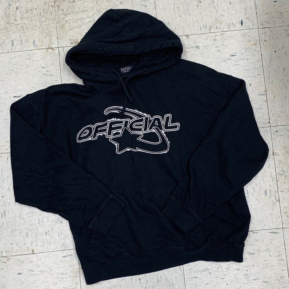 Official Graphic Black Hooded Sweatshirt - Men